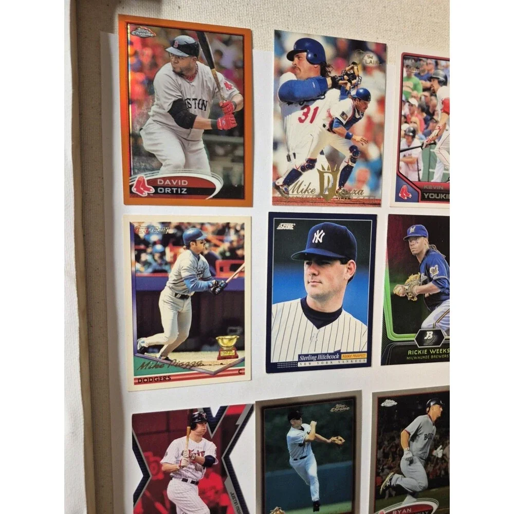 Baseball Card Lot David Ortiz Chrome Mike Piazza Cal Ripken Rickie Weeks Justin